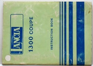 LANCIA 1300 COUPE Instruction book 英語版