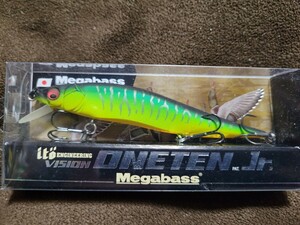 ★Megabass★VISION ONETEN Jr. メガバス ビジョン ワンテン ジュニア MAT TIGER 美中古品 Length 98.0mm Weight 3/8oz ジャークベイト