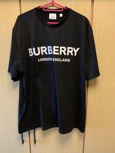 正規 20SS BURBERRY LONDON ENGLAND バーバリー by Riccardo Tisci リカルド ティッシ ロゴ プリント Tシャツ 黒 L VNTAVLTDTHA 8026016