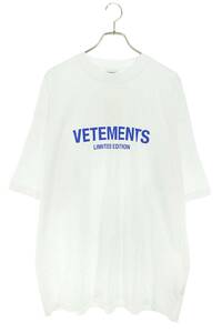 ヴェトモン VETEMENTS 24SS UE64HD800W サイズ:S リミテッドエディションロゴプリントTシャツ 新古品 SB01