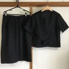 黒　レース　セットアップ　スカート　ジャケット