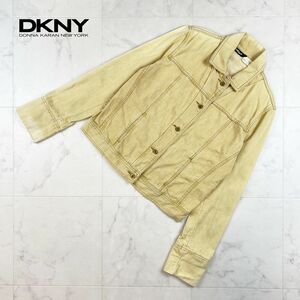 DKNY ディーケーエヌワイ デニムジャケット Gジャン レディース ベージュ サイズM*AC814