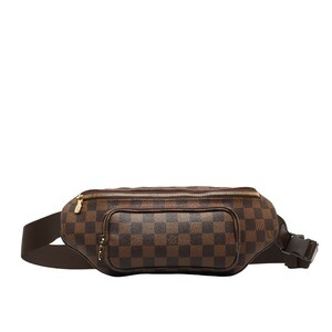 ルイ ヴィトン ダミエ バムバッグ メルヴィール ボディバッグ ウエストバッグ N51172 ブラウン PVC レザー LOUIS VUITTON 【中古】