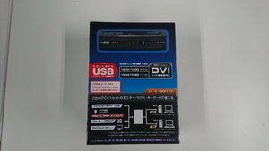 ELECOM DVI対応パソコン切替機2P KVM-DVHDU2【未使用/未開封品】【箱破損有り】(2225441)※代引き不可