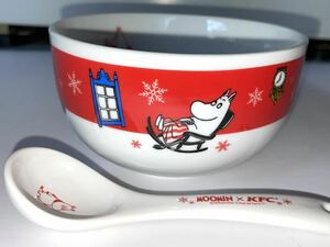 MOOMIN ◆ムーミン ボール＆スプーン◆陶器 非売品 未使用 Moomin Characters T KFC