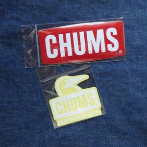 CHUMS ステッカー 2枚セット CH62-1072 CH62-1124 WH 新品 防水素材