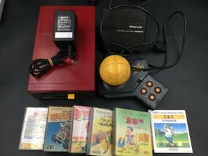 KT0425-109☆ジャンク 任天堂 ファミコン ディスクシステム 本体 ソフト 7点まとめて ゲーム Nintendo レトロ 通電・動作未確認 