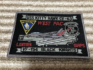 VF-154 Black Knights 西太平洋巡航記念 CV-63/CVW5 ワッペン パッチ U.S.AIR FORCE USAF NAVY A-2/N-2B/N-3Bに
