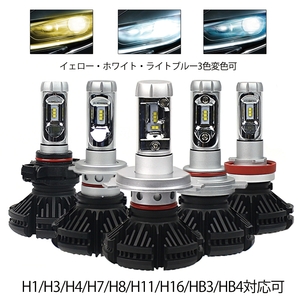 1円から LEDヘッドライト X3 フォグランプ H4 H1 H3 H7 H8/H11/H16 HB3 HB4 車検対応 ZES2チップ 50W 3000K/6500K/8000K変色可 12000LM 2本