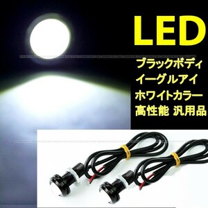 イーグルアイ LED デイライト スポットライト フォグ ブラックボディ 埋込ボルト固定 防水 1球 DIY