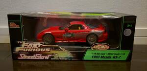 当時物 未使用 RACING CHAMPIONS FAST&FURIOUS 1/18 MAZDA RX-7 FD3S ワイルドスピード 劇中車 マツダ ヴェイルサイド ワイスピ ミニカー