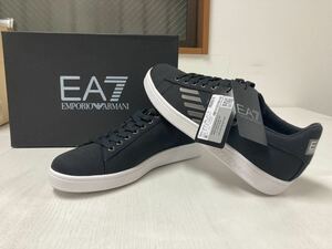 管80041 新品　エンポリオアルマーニ(EMPORIO ARMANI)EA7★メンズ★シューズ ★スニーカー★約26.5cm US8.5 靴　黒×ガンメタリック