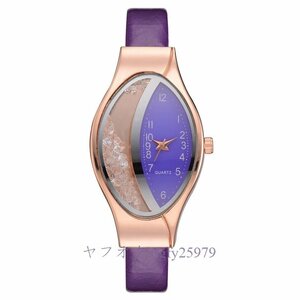A549C☆新品クリスタルオーバルダイヤルクォーツ腕時計レディース腕時計ギフトパーティー