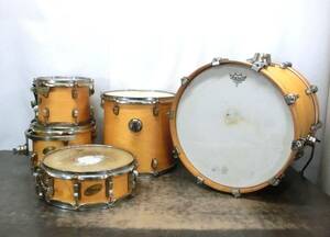 ◇☆Ludwig ラディック ACCENT CS CUSTOM ドラムセット ウッドシェル 5点セット ジャンク 現状品◆