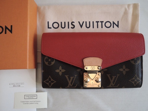 LOUIS VUITTON ルイヴィトン モノグラム ポルトフォイユ・パラス モノグラム×スリーズレッド M58414 財布/本物