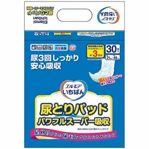 【新品】(まとめ）カミ商事 エルモアいちばん 尿とりパッドパワフルスーパー吸収 1セット（720枚：30枚×24パック）【×5セット】