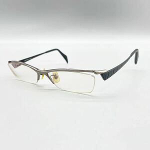 BEZEL EYES ベゼルアイズ メガネ 眼鏡 フレーム ハーフリム シルバー ブラック スクエア型 レンズ 度入り アイウェア 54□15-135 おすすめ