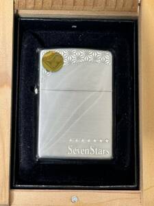 zippo Seven Stars NIPPON 限定品 SEVEN STARS 2012年製 2面刻印 タバコ銘柄 セブンスター シルバー デットストック 専用木箱 保証書