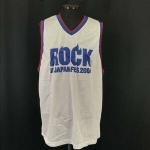 ROCK IN JAPAN 2004/ノースリーブ/タンクトップ【size -XL/白】ロキノン 04/ウルフルズ/スピッツ/サンボ/奥田民生 他/Tops/Shirts◆BH193