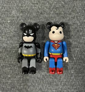 ベアブリック シリーズ21 HERO ヒーロー バットマン スーパーマン 表 裏 2個 セット BATMAN SUPERMAN 100% BE@RBRICK メディコムトイ