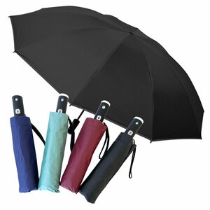 自動開閉傘 LEDライト 雨傘 日傘 折りたたみ傘 直径105cm アルミ製 10本骨 晴雨兼用 高密度撥水 UPF50+ UVカット ブラック XH772B