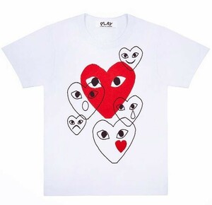 ■激レア！■新品タグ付■プレイ・コムデギャルソン emoji 限定Tシャツ（D）■メンズ・L■Play COMME des GARCONS■正規品■入手困難