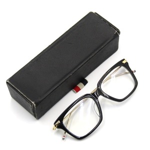 THOM BROWNE トムブラウン メガネフレーム TB-701-A-BLK-GLD-53 ウェリントン ブラック/ゴールド 50017524