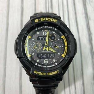 m002 H1(60) G-SHOCK GW-3500B 5173 スカイコックピット 電波ソーラー マルチバンド6 ブラック イエロー デジアナ 腕時計 稼働