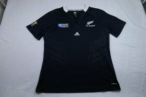 アディダス　子供用サイズ14(大人のSサイズ程度)　ラグビーワールドカップ2011 ニュージーランド代表　オールブラックス　ジャージ