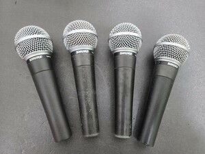 【1円~】SHURE SM58 ダイナミックマイク 4本 BALCOM シール