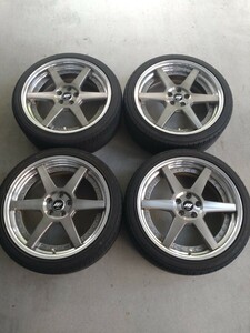 WORK ZEAST ワーク ジースト ST1 18×7.5J オフ47 5穴 PCD100 ヨコハマ DNA エコス 215/40-18 6〜8分山 2020年製 プリウス レガシィ