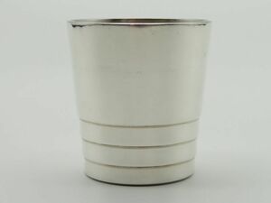 クリストフル グラス ● シンプル ショット グラス 5cm ライン 3本線 アールデコ シルバー 銀 Christofle