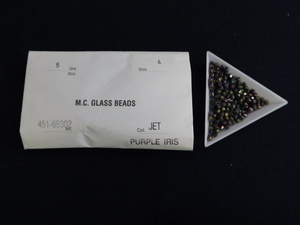 2986△未使用 チェコビーズ M.C.GLASS BEADS JET PURPLE IRIS ジェットパープルアイリス SUPERIOR CRYSTAL