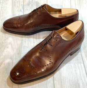 Berluti ベルルッティ◆25cm 6.5◆ホールカット オックスフォード 革靴 本革 ドレスシューズ ビジネスシューズ レザー Italy製 茶 メンズ