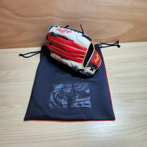 ☆Rawlings ローリングス GR8FHG56L 軟式グラブ 外野グラブ 野球グローブ 野球 グローブ 右投げ 巾着付(中古品/現状品/保管品)☆