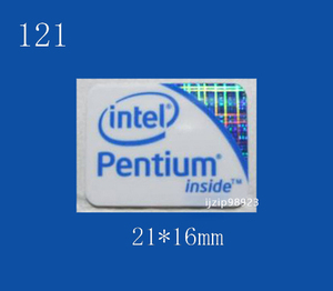即決121【 intel Pentium 】エンブレムシール追加同梱発送OK■ 条件付き送料無料 未使用