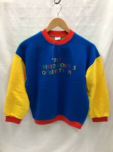 未使用 イタリア製 UNITED COLORS OF BENETTON カラフル トレーナー レディース L マルチカラー イタリア製 ベネトン 23041901