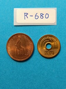 外国コイン　コロンビア　(Rー６８０)　５ペソ硬貨　１９８０年　ポリカルパ・サラバリエータ　女性独立運動家　英雄
