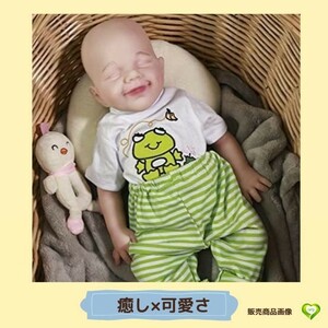 【癒し×穏やか】リボーンドール リアルな赤ちゃん ベイビー ボーイ 男の子 フルシリコン 47cm 育児練習用 セット付き 癒し 可愛い