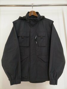 希少 90s ビンテージ L.L.Bean 2way M-65フィールドジャケットタイプ マウンテンジャケット S 黒 ★00sオールドアウトドア古着