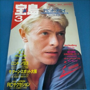 宝島 1983 3月号 デビッド・ボウイ RCサクセション ロンドン 大阪 久保田麻琴 サンディー