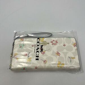 COACH 長財布 フローラル プリント チョークマルチ C8695