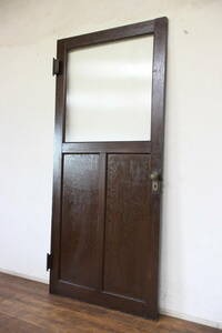 アンティーク モールガラス 鍵付き ドア 扉 木製