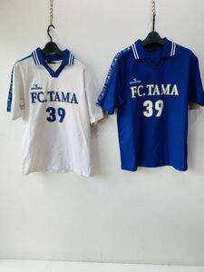 FC　多摩サッカークラブ　青／ブルー　白/ホワイト Ｍ～Ｌ相当　ＤＩＡＤＯＲＡ／ディアドラ 　ユニホーム　2枚セット　　G922