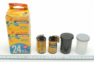 ※ 【未使用・期限切れ】 2本 24枚撮り Kodak コダック SUPER GOLD 400 カラーフィルム ケース 箱付 3465
