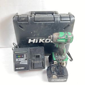 ＊＊ HiKOKI ハイコーキ 18V コードレスインパクトドライバ (バッテリ2個・充電器・ケース付） WH18DDL2 グリーン やや傷や汚れあり