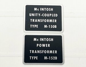 McIntosh MC-30A トランス用 シール 2枚 [11100]
