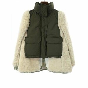 sacai サカイ 22AW Faux Shearling x Padded Blouson ファーパテッドブルゾン カーキ系 1 ITLJLL3OY8GO