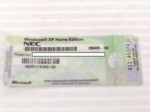 H421◇◆中古 Windows xp Home NEC プロダクトキー