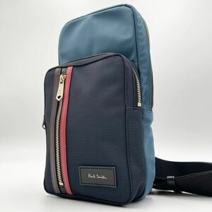 1円 Paul Smith 【未使用級】ショルダーバッグ ボディバッグ ワンショルダー ナイロン ポールスミス ビジネス 仕事 通勤 出張 メンズ